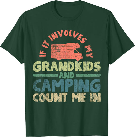 RV Camping Grandma Grandpa Camper T-Shirt - T-Shirt | Forest
