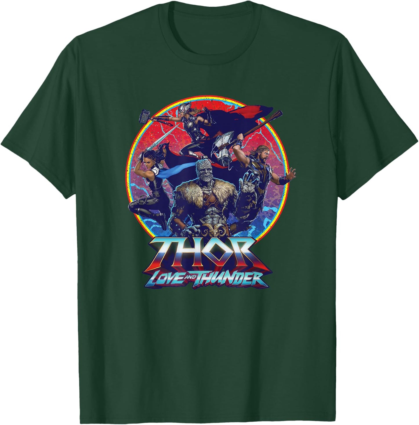 Marvel Thor: Love and Thunder Character Badge T-Shirt - T-Shirt | Forest