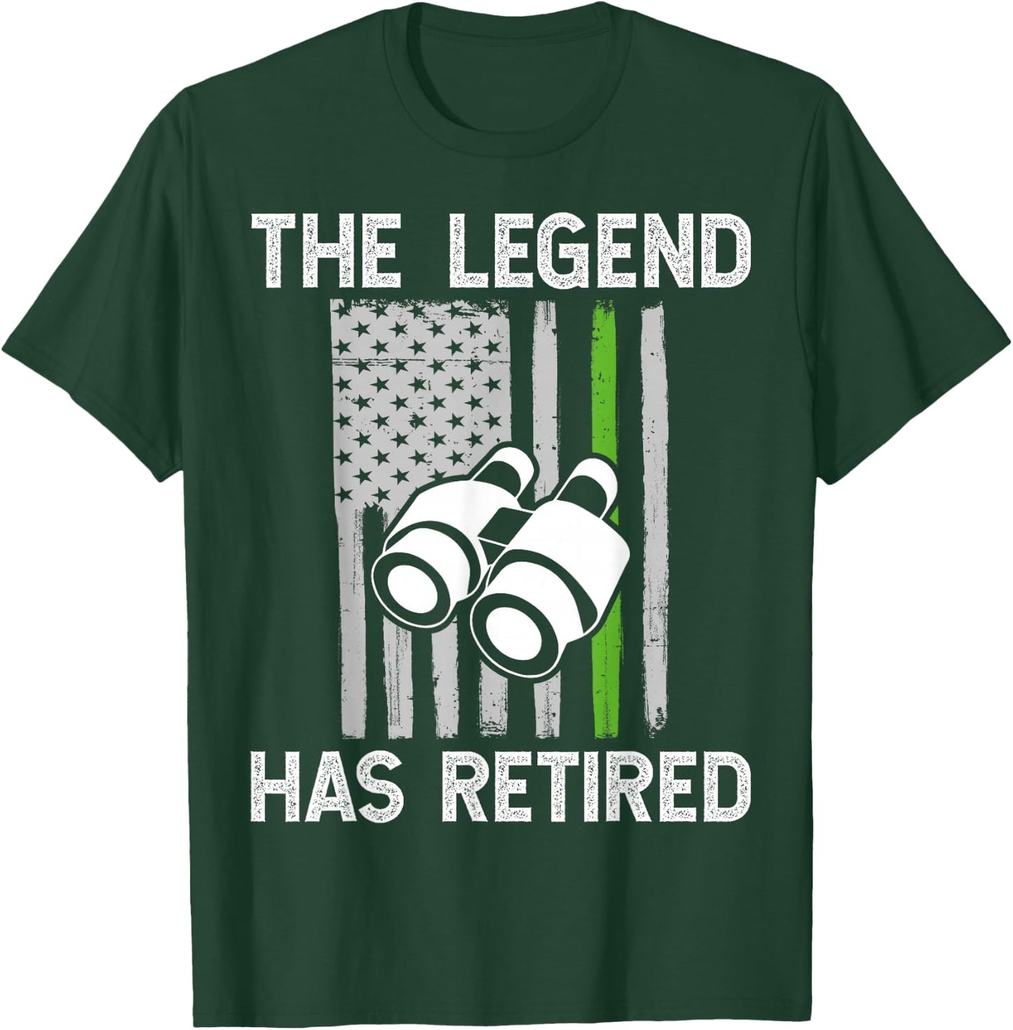 Retired Border Patrol Agent USA Flag T-Shirt - T-Shirt | Forest