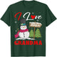 I Love Being A Grandma Snowman Xmas Gift Christmas Day T-Shirt - T-Shirt | Forest