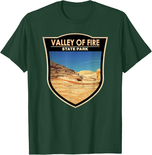 Valley of Fire State Park Nevada Badge Vintage T-Shirt - T-Shirt | Forest