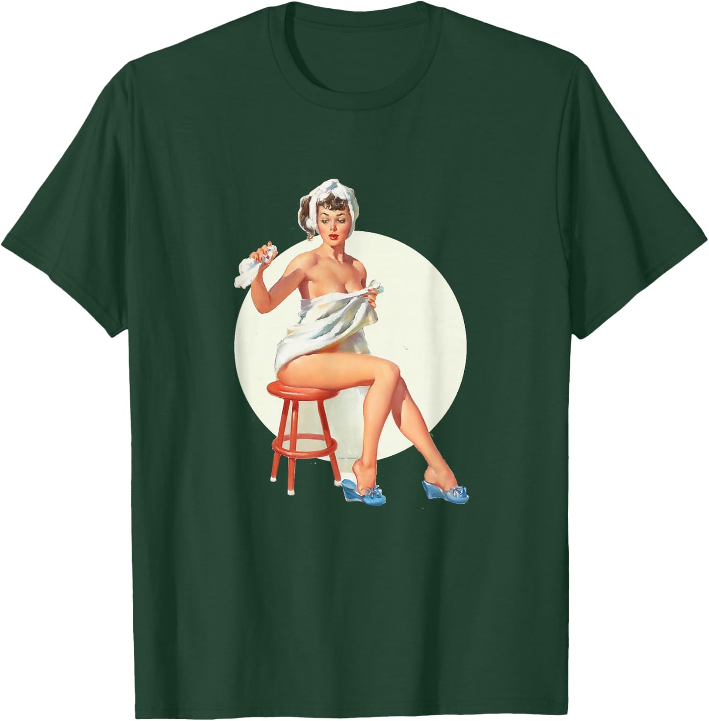 Vintage 1940's Pin-up Girl Sexy Classic Retro American Art T-Shirt - T-Shirt | Forest