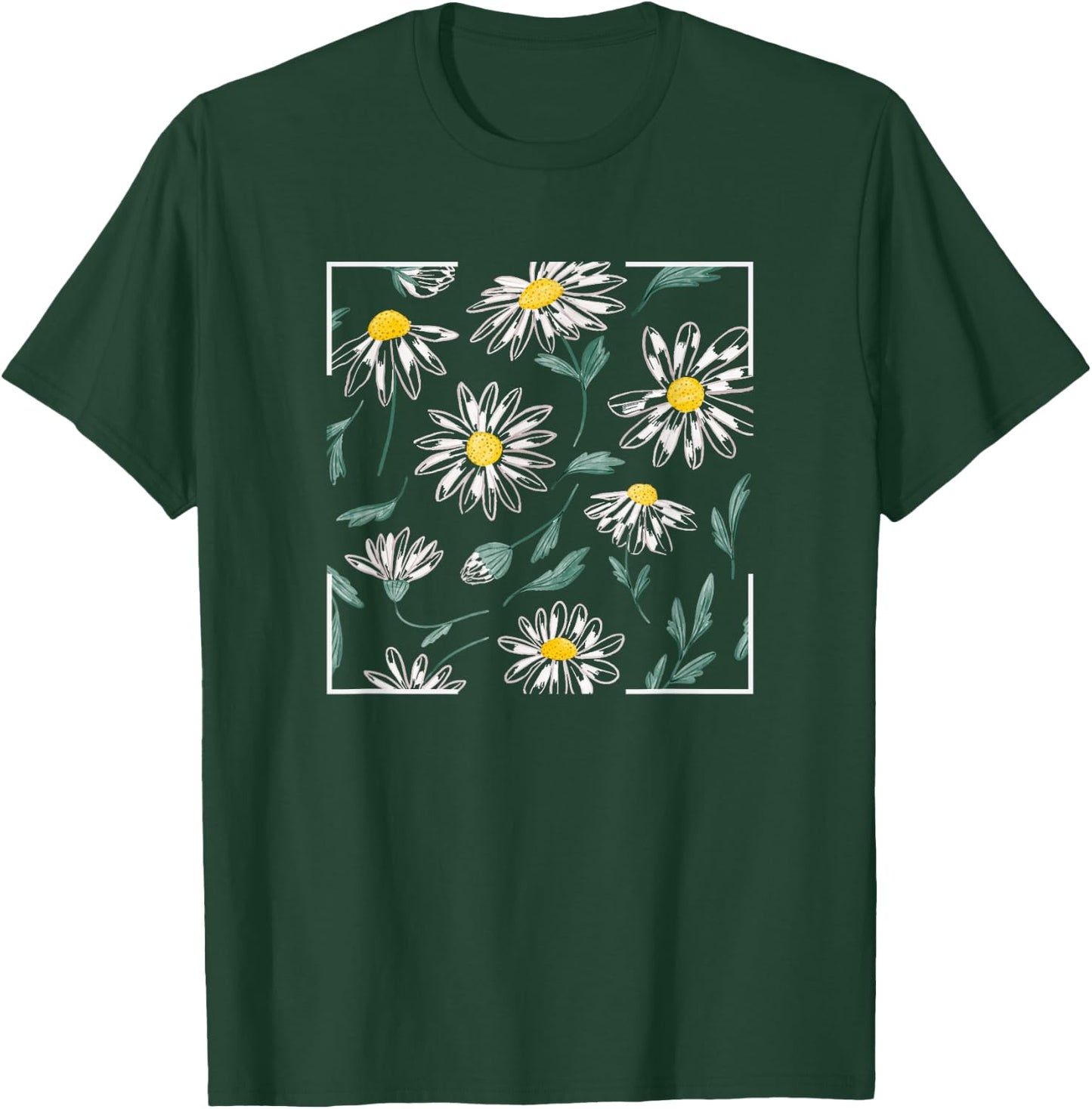 Marguerites Daisy Summer Daisies Flower Garden Gardeners Men Women Girls Kids T-Shirt - T-Shirt | Forest