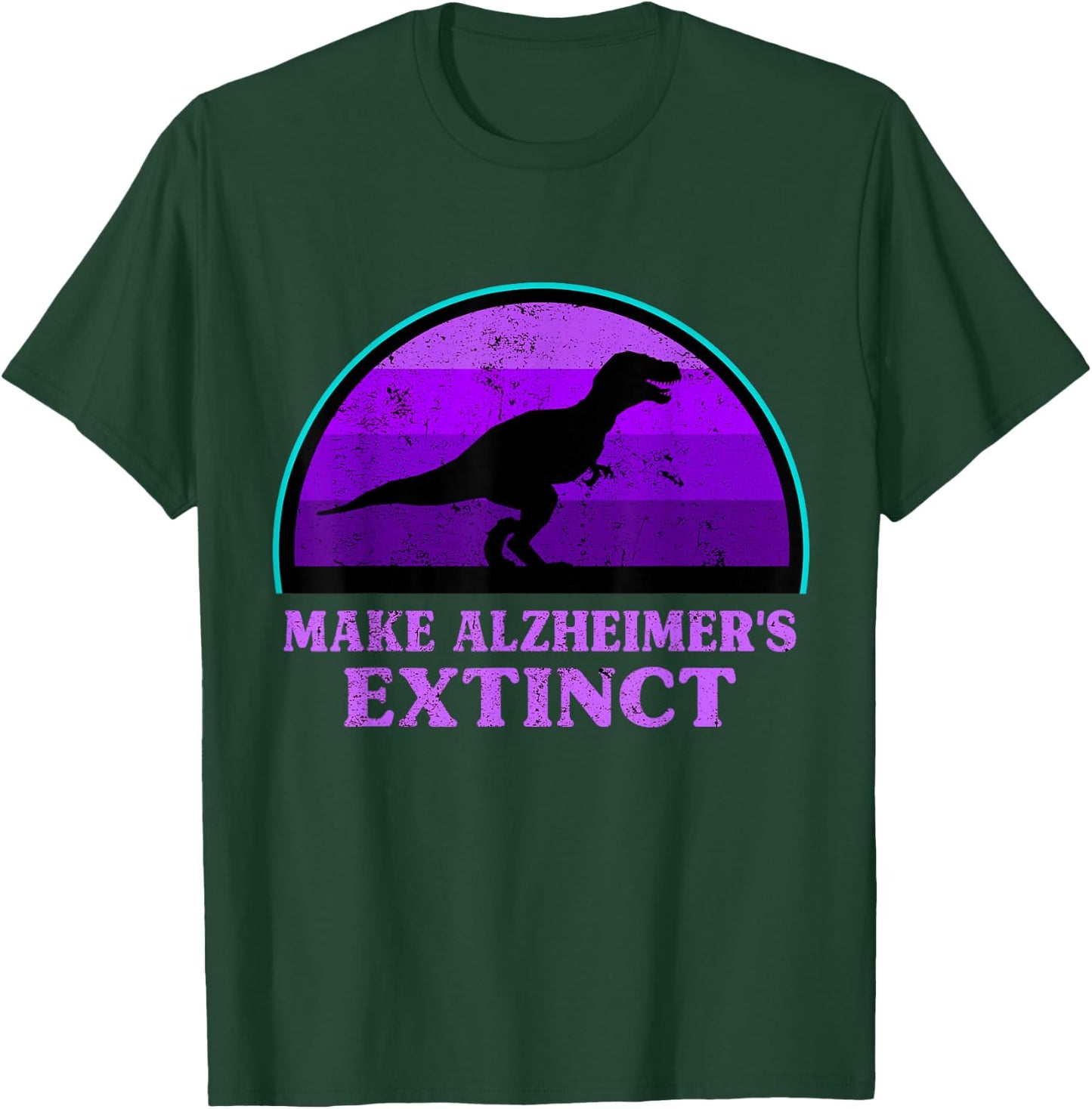 Trex Dinosaur Make Alzheimers Extinct Awareness Kids Toddler T-Shirt - T-Shirt | Forest