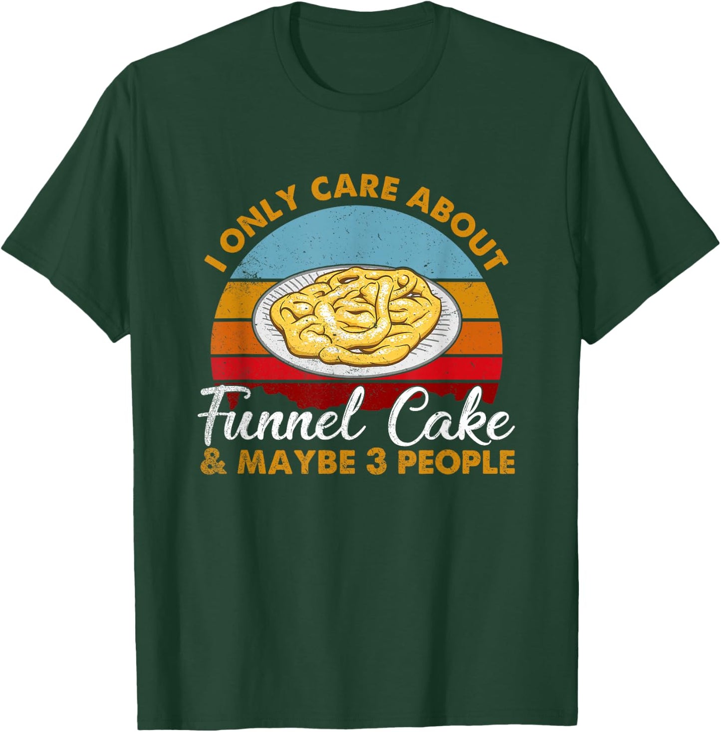 Retro Style Sunset Funnel Cake T-Shirt - T-Shirt | Forest
