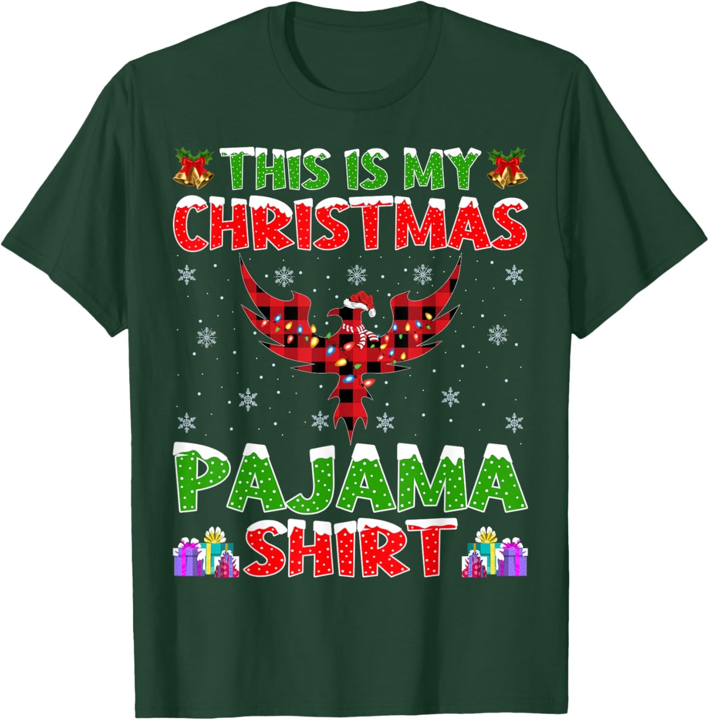 Phoenix Lover Xmas Gift Matching Phoenix Bird Christmas T-Shirt - T-Shirt | Forest