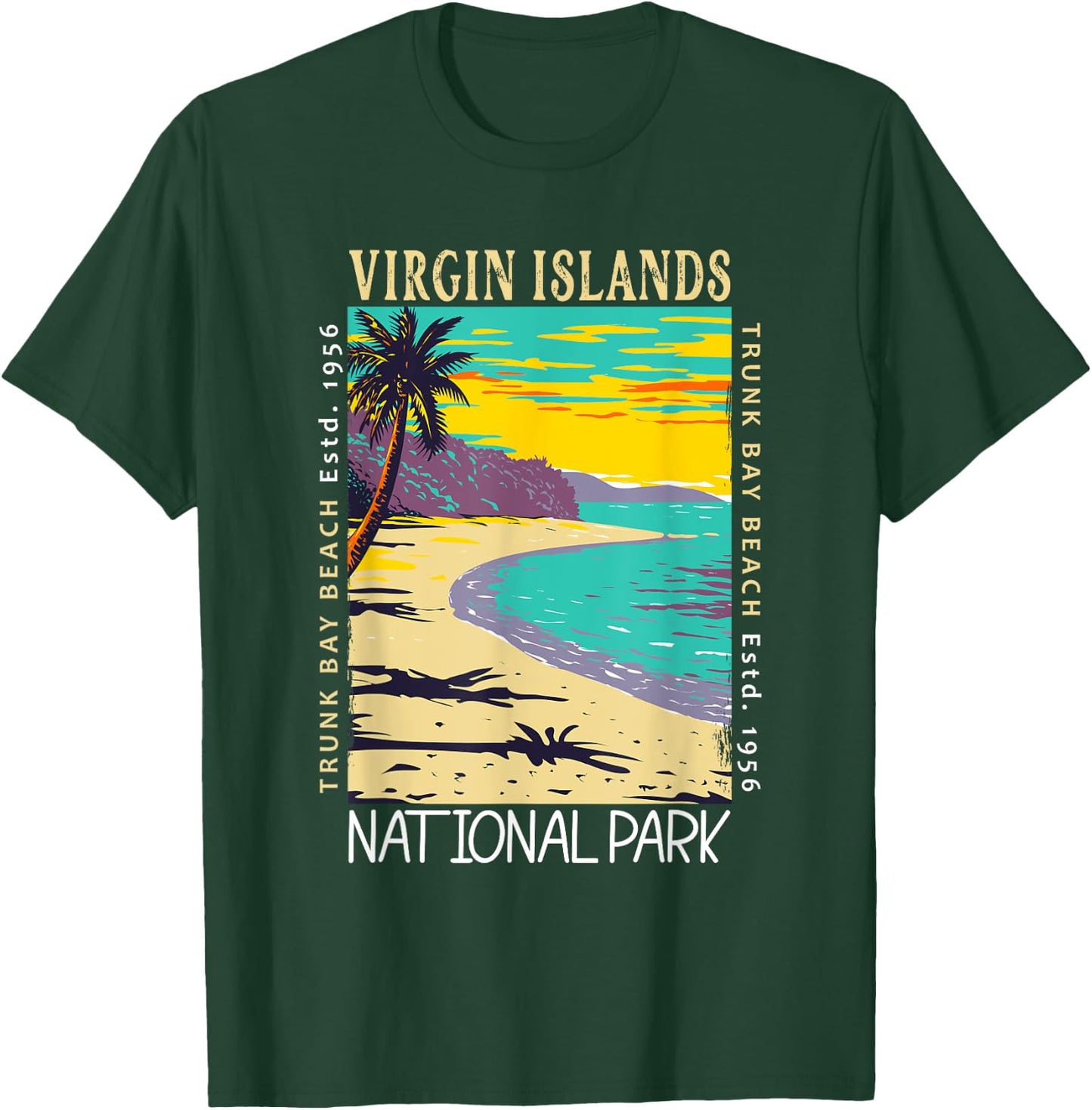 Virgin Islands National Park Distressed Vintage T-Shirt - T-Shirt | Forest
