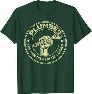 Plumbing Graphic Design Plumber Dad T-Shirt - T-Shirt | Forest