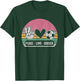 Retro Peace Love Soccer Cute Print Women Teen Girls T-Shirt - T-Shirt | Forest
