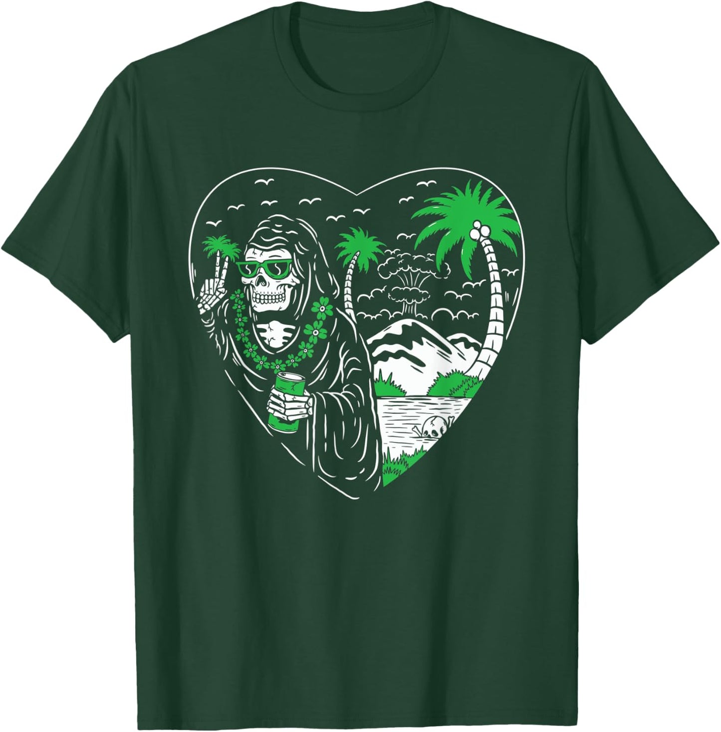 Grim Reaper American Traditional Tattoo Ink Old School Flash T-Shirt - T-Shirt | Forest