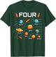 4 Year Old Shirt Boys Girls Space Planets 4th Birthday Boy T-Shirt - T-Shirt | Forest