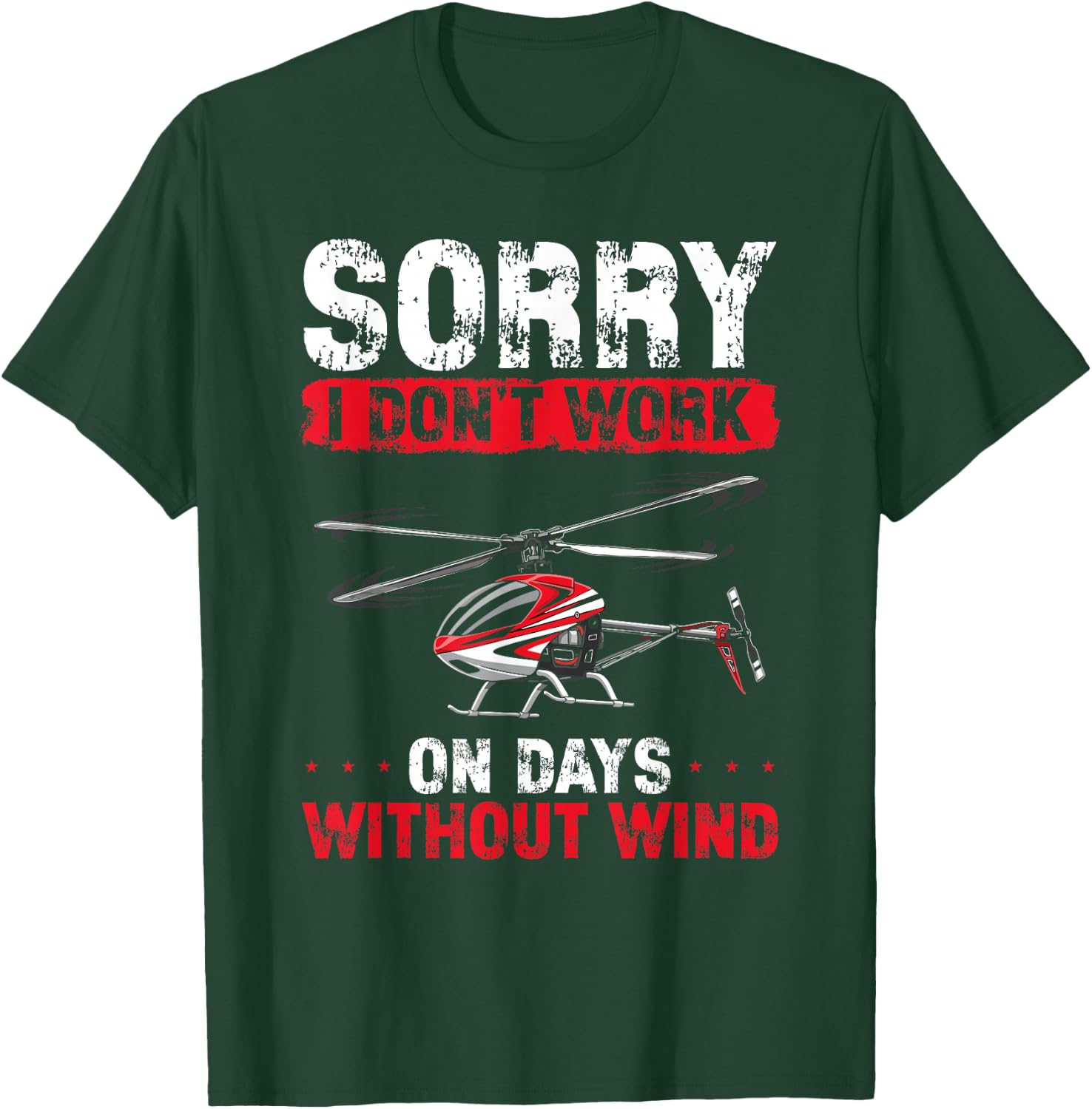 RC Helicopter Remote Control Design Graphic Hobby Pilot T-Shirt - T-Shirt | Forest