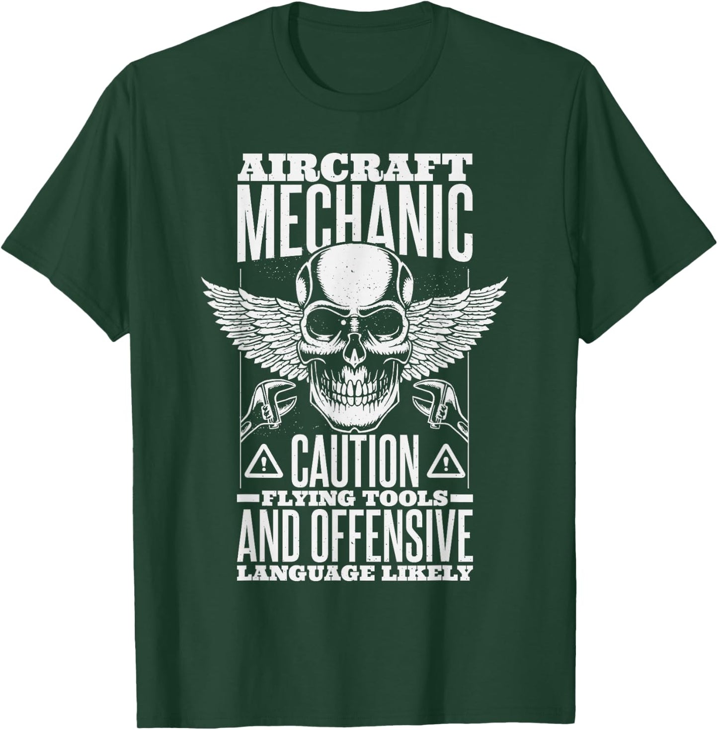 Aircraft Mechanic Flying Tools And Offensive Language, Plane T-Shirt - T-Shirt | Forest
