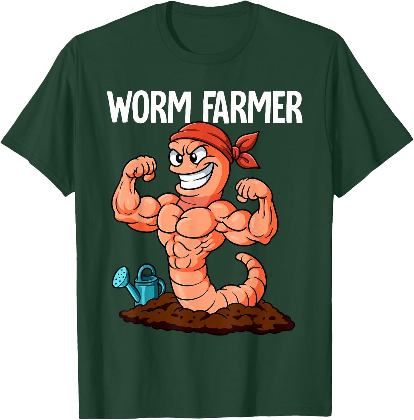 Worm Farmer Vermiculture Gardening Farming Composting T-Shirt - T-Shirt | Forest