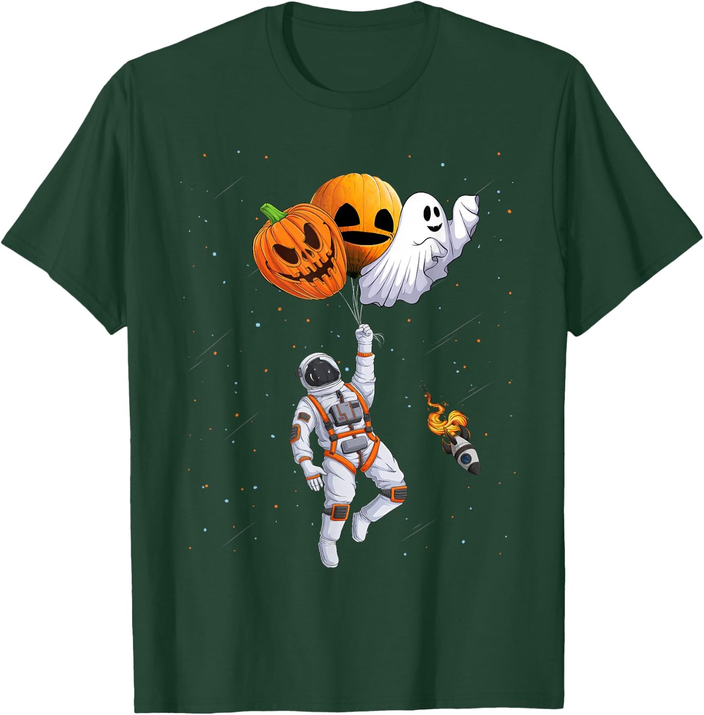 funny kids toddlers jack o lantern Space Astronaut Halloween T-Shirt - T-Shirt | Forest