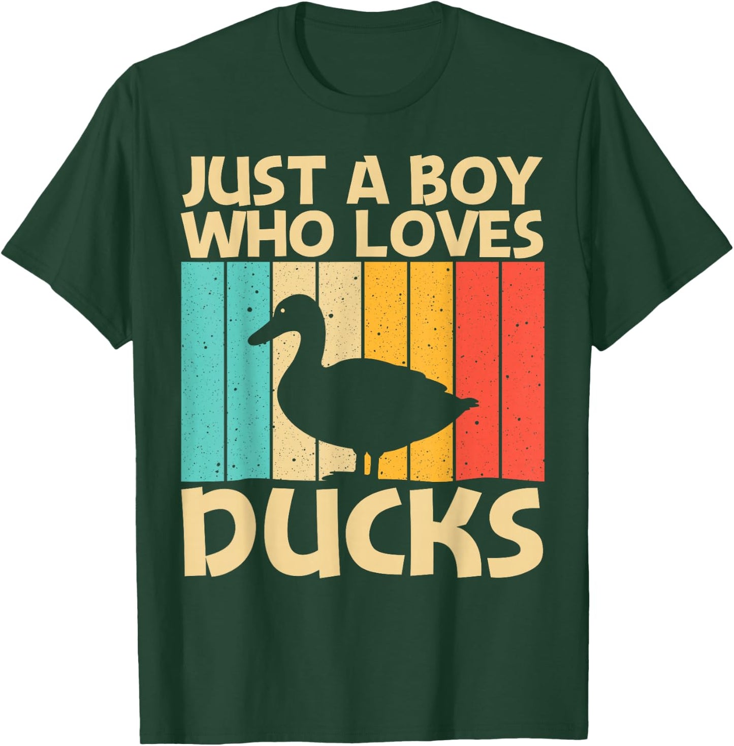 Funny Duck Design For Boys Kids Duck Farmer Hunting Lovers T-Shirt - T-Shirt | Forest