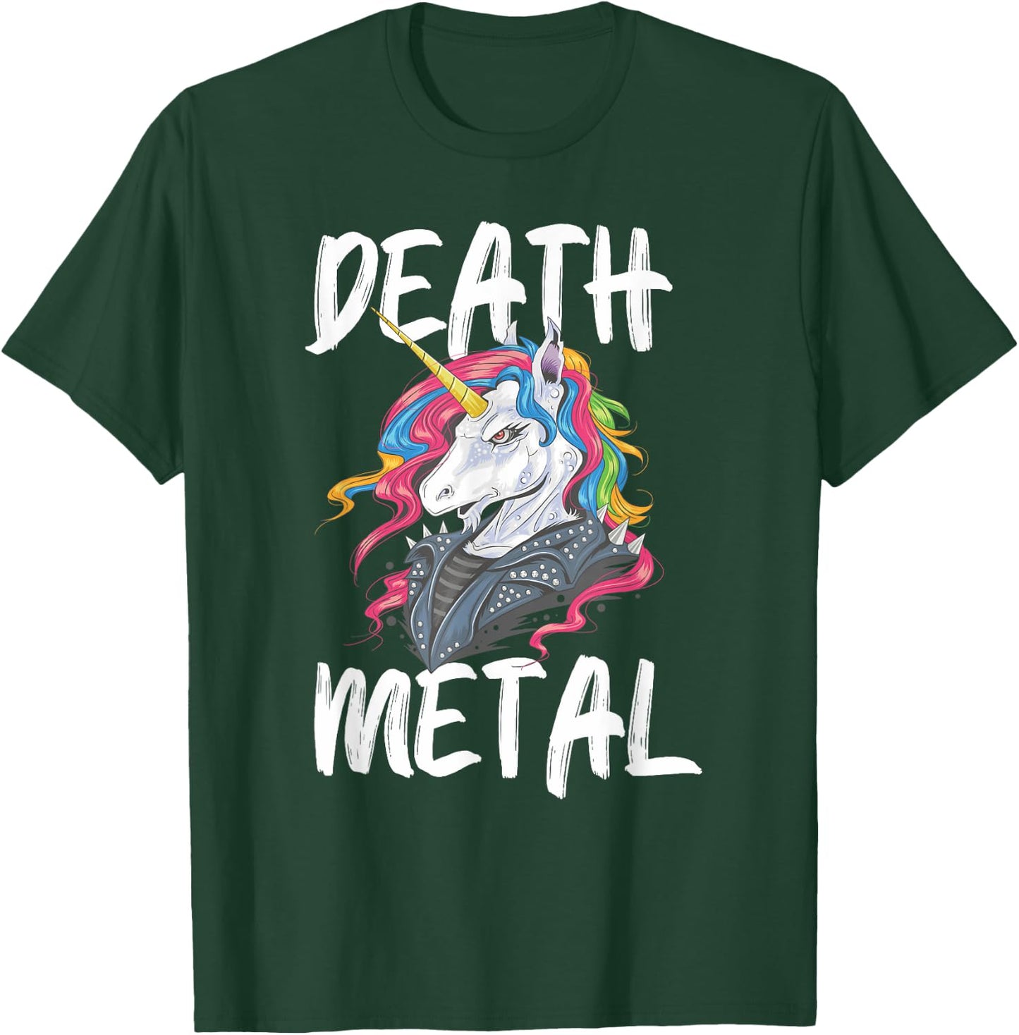 Unicorn Death Metal Rocker Go To Hell Funny Gift T-Shirt - T-Shirt | Forest