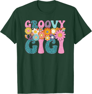 Leopard Groovy Gigi Matching Family 1st Birthday Party T-Shirt - T-Shirt | Forest