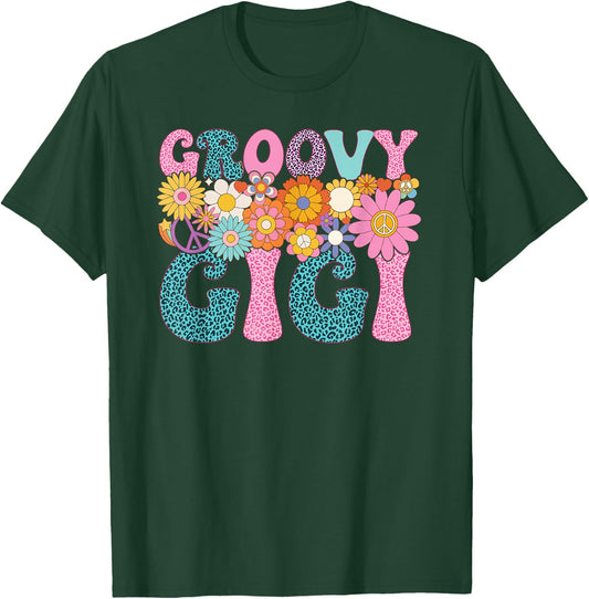 Leopard Groovy Gigi Matching Family 1st Birthday Party T-Shirt - T-Shirt | Forest