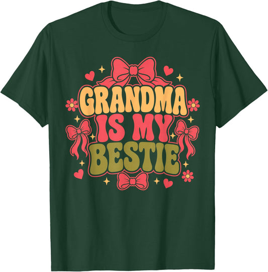 My Grandma is My Bestie Grandchild Matching Girls T-Shirt - T-Shirt | Forest