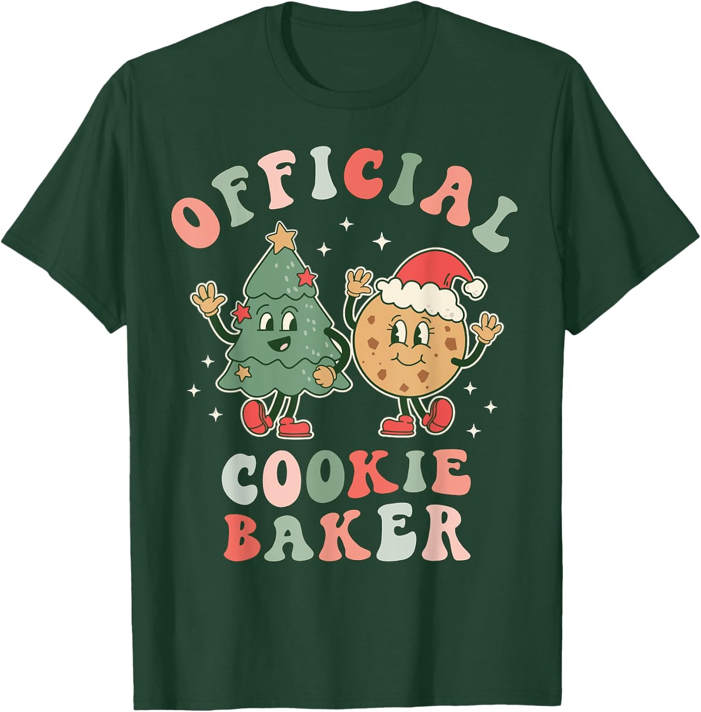 Official Cookie Baker | Christmas Cookie Taste Tester Taster T-Shirt - T-Shirt | Forest