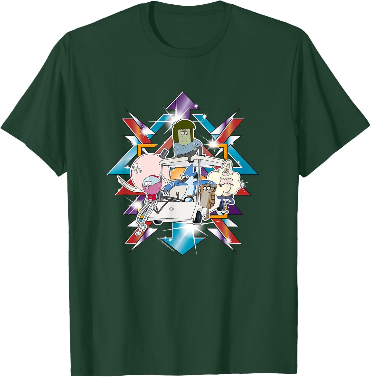 Regular Show Metallic Group Art T-Shirt - T-Shirt | Forest