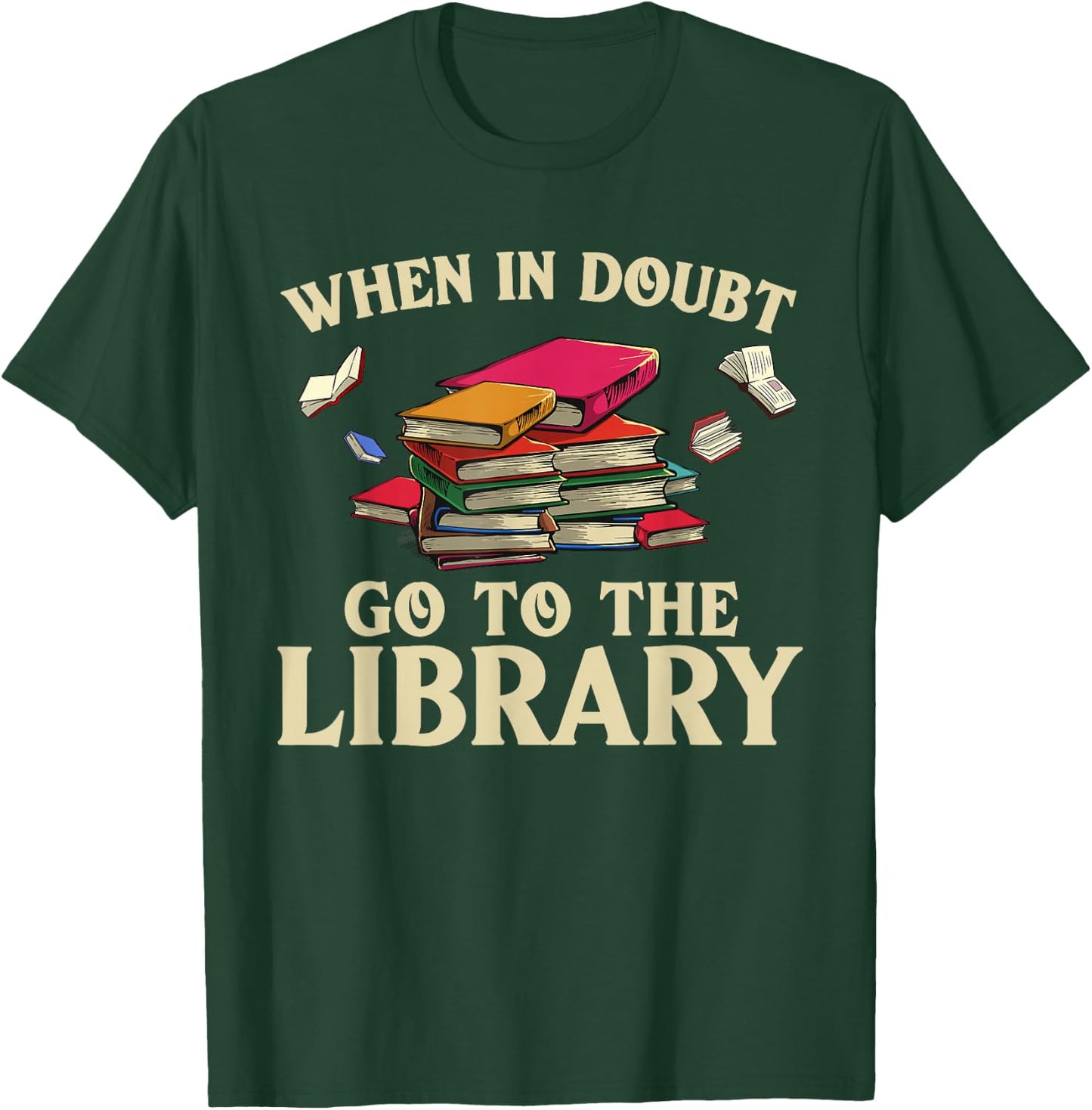 Cool Book Reader Men Women Library Themed Bookworm Librarian T-Shirt - T-Shirt | Forest