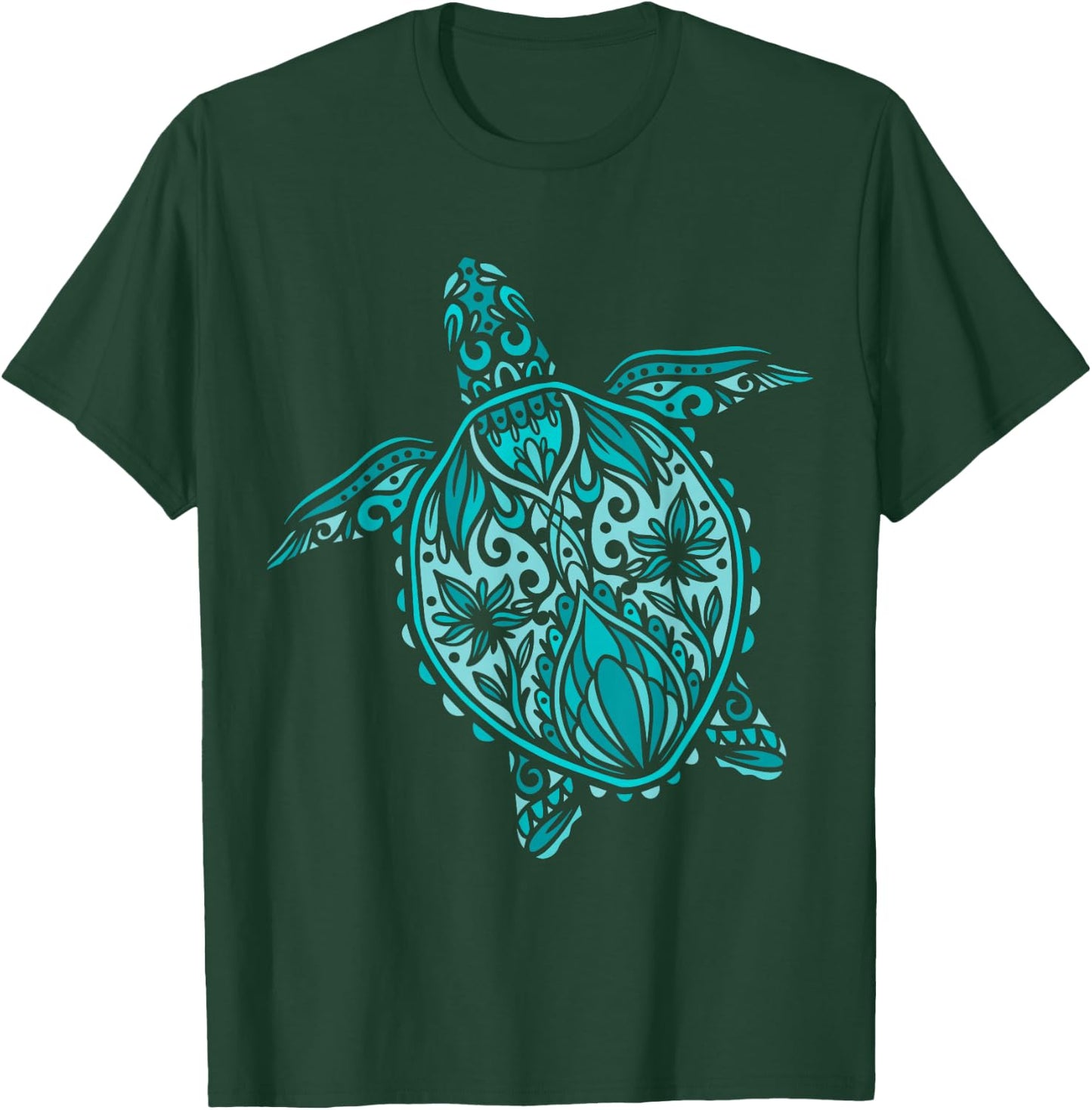 Mandala Design | Sea Turtle T-Shirt - T-Shirt | Forest