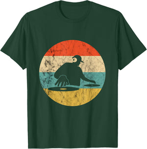 Turntable Beatmaker EDM Techno DJ Disc Retro Vintage Sunset T-Shirt - T-Shirt | Forest