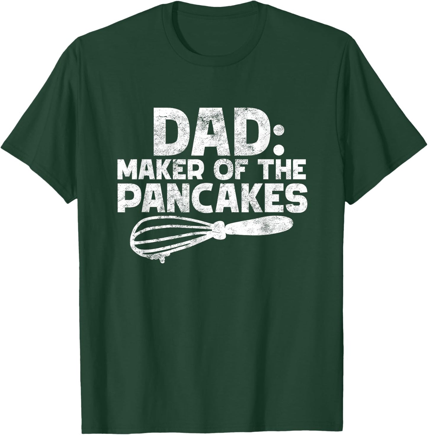 zAPz Creative Dad Maker Of The Pancakes Funny Pancake Lovers Gift Fathers Black Cotton 65% Polyester 35% Short Sleeve T-Shirt - T-Shirt | Forest