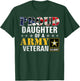 Proud Daughter of A Army Veteran American Flag Military Gift T-Shirt - T-Shirt | Forest