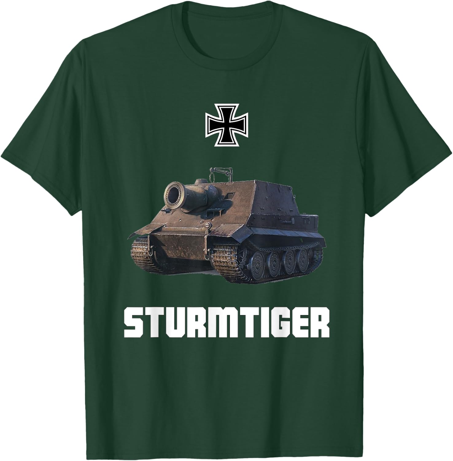 Sturmtiger German Heavy Tank WW2 Military Sturmmörser Tiger T-Shirt - T-Shirt | Forest