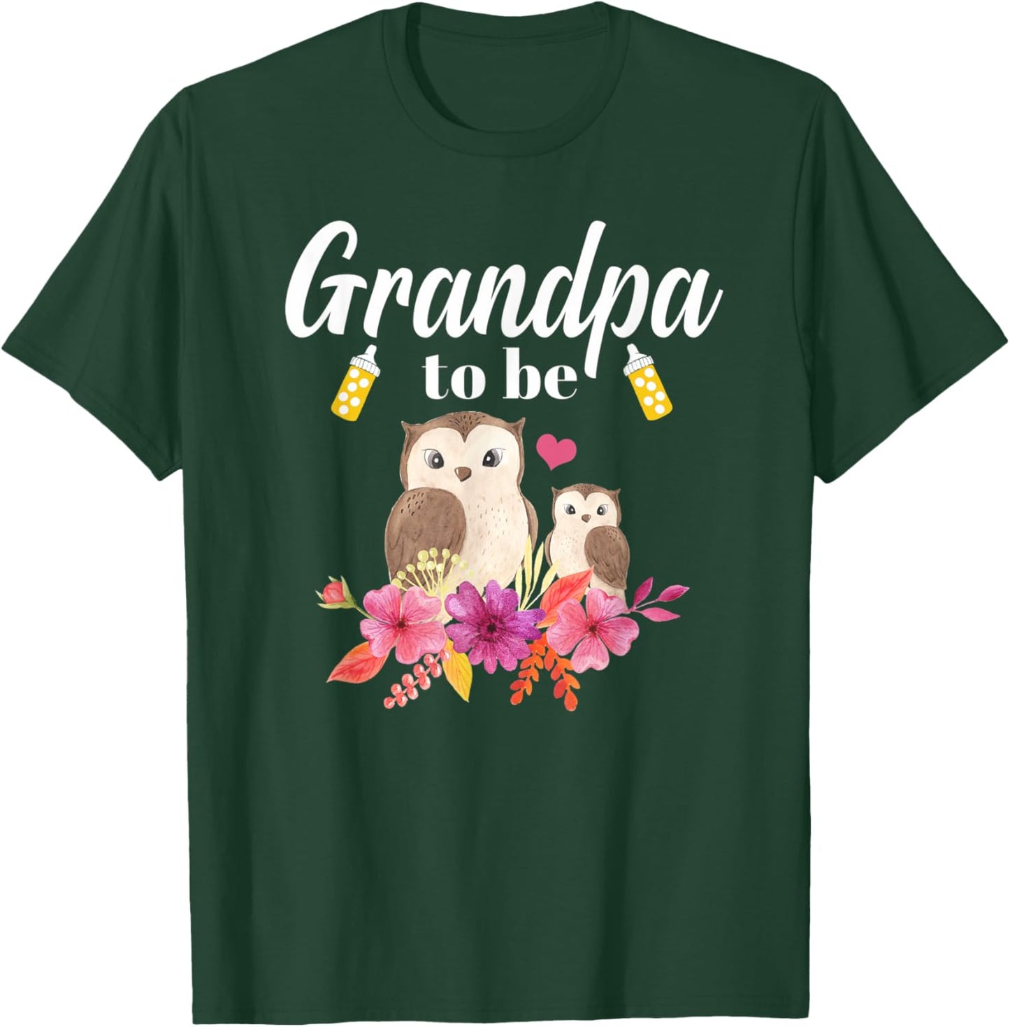 Grandpa To Be Owl Baby Shower T-Shirt - T-Shirt | Forest