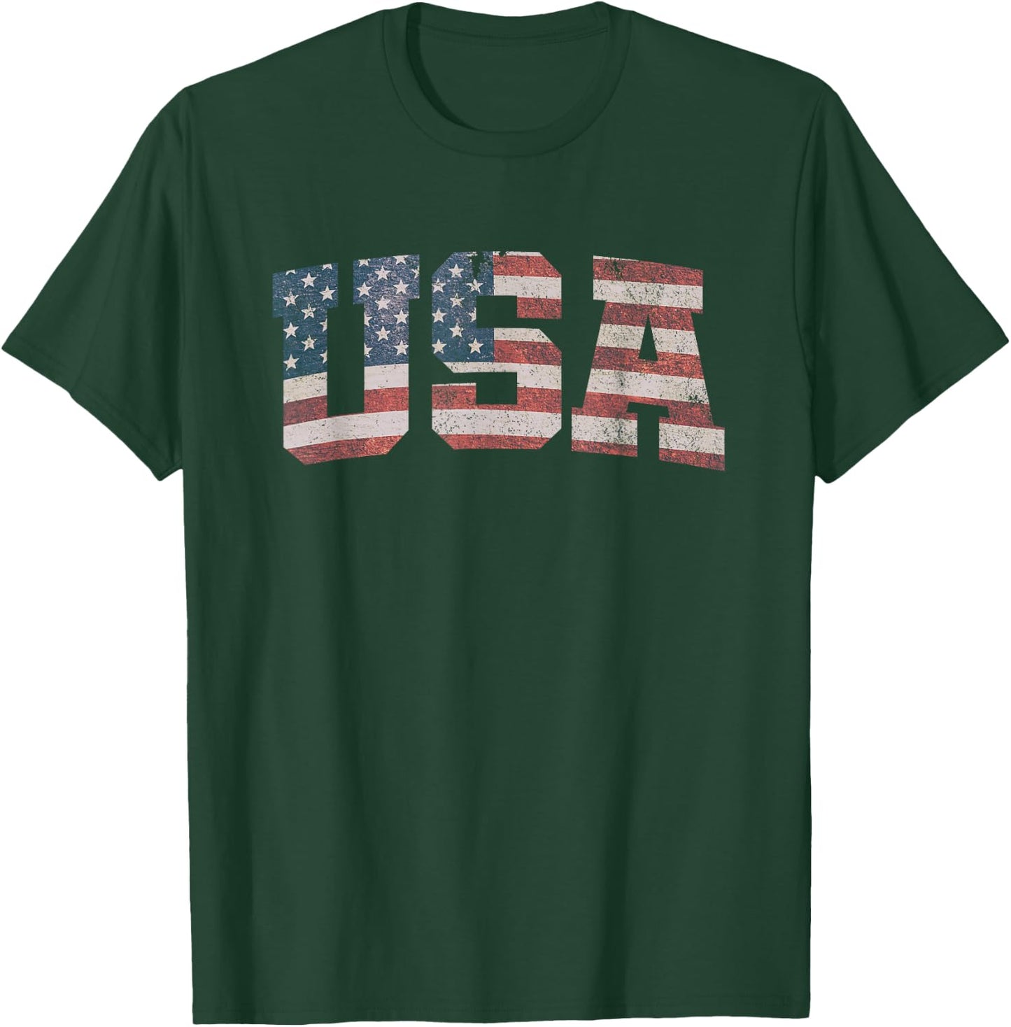 USA US Flag Patriotic 4th of July America T-Shirt - T-Shirt | Forest