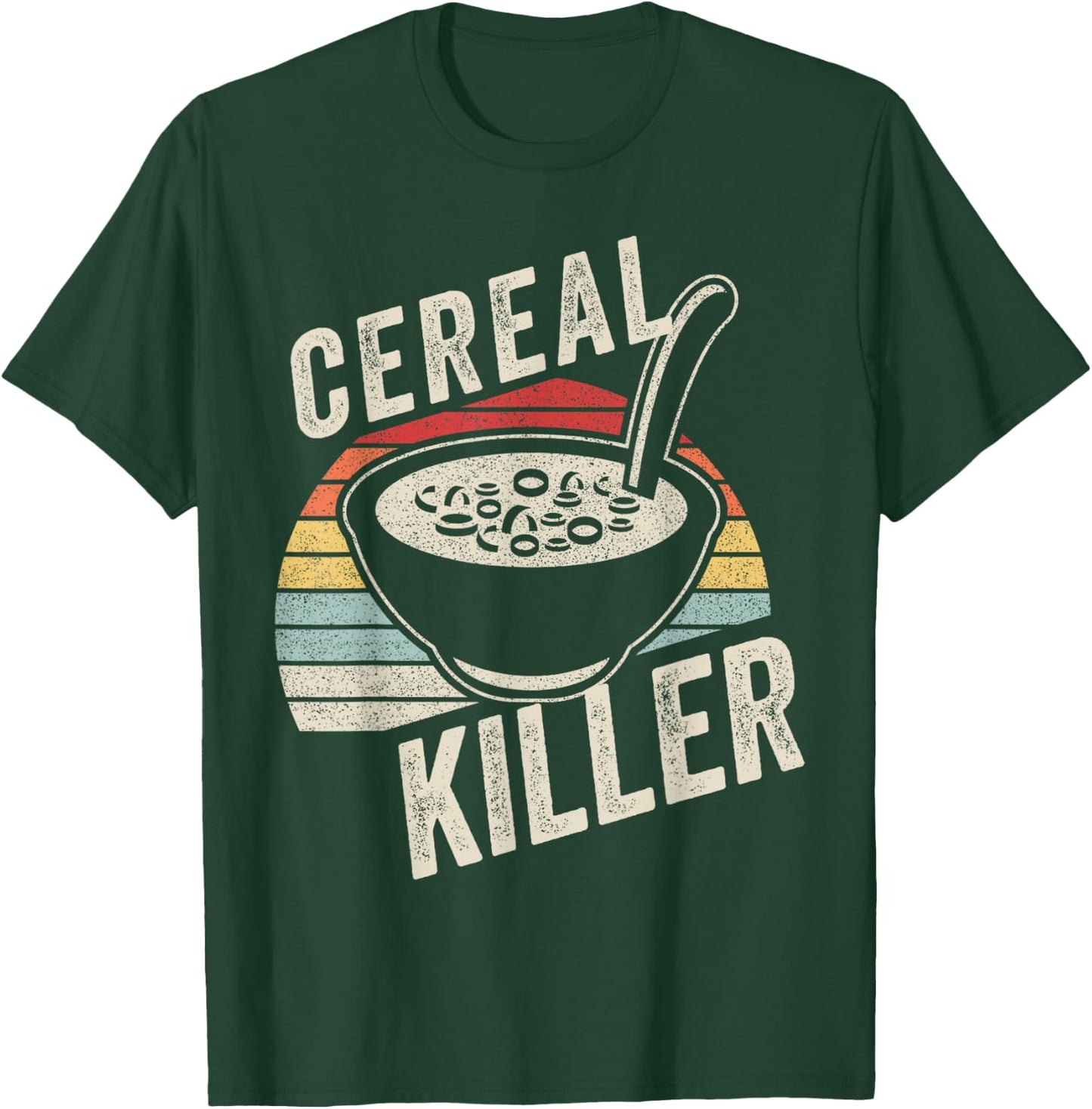 Vintage Retro Cereal Killer Breakfast Brunch Food Funny T-Shirt - T-Shirt | Forest