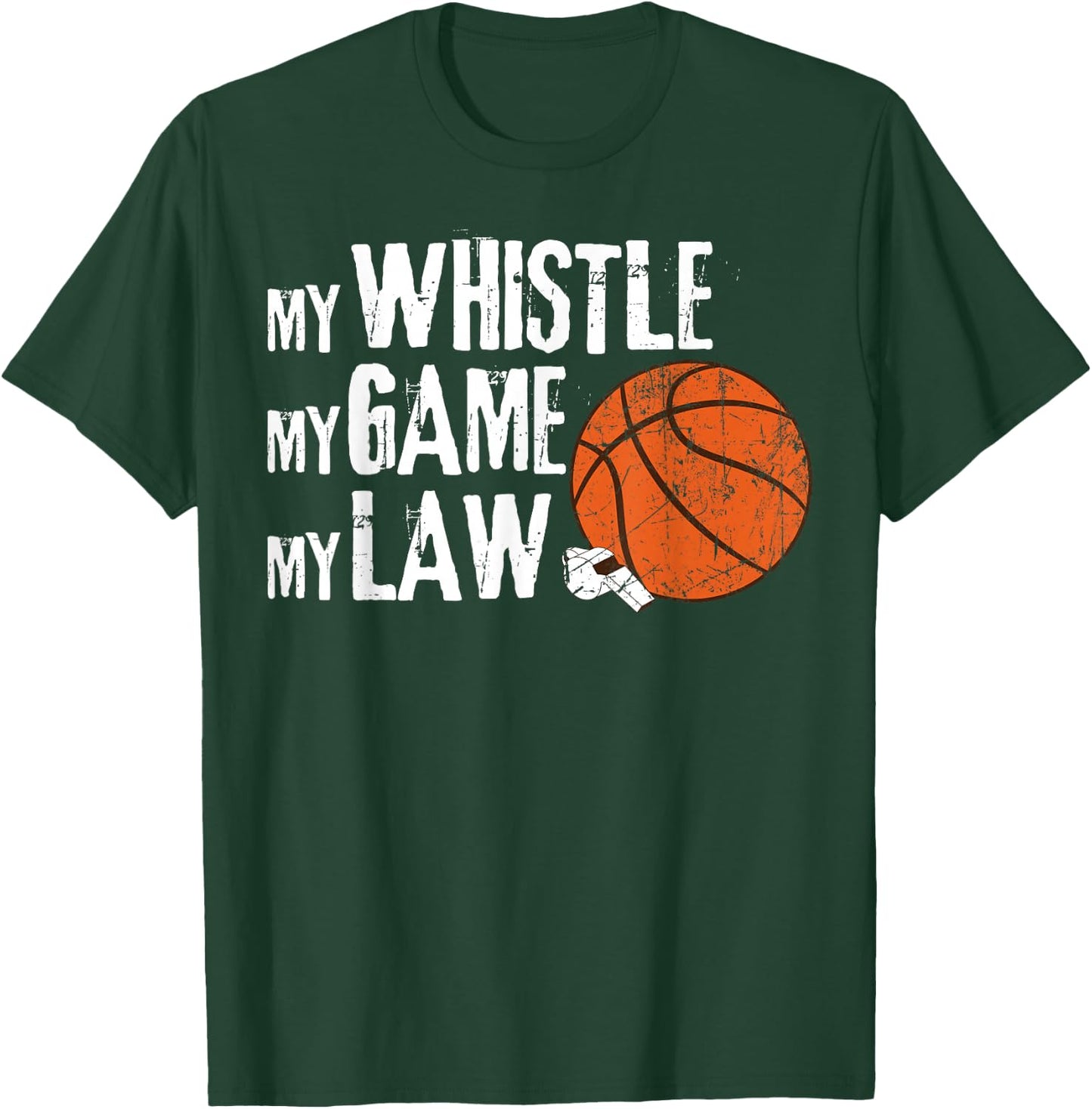 Basketball Referee Gifts & Accessories Men's Basketball Referee - Black, Small T-Shirt - T-Shirt | Forest