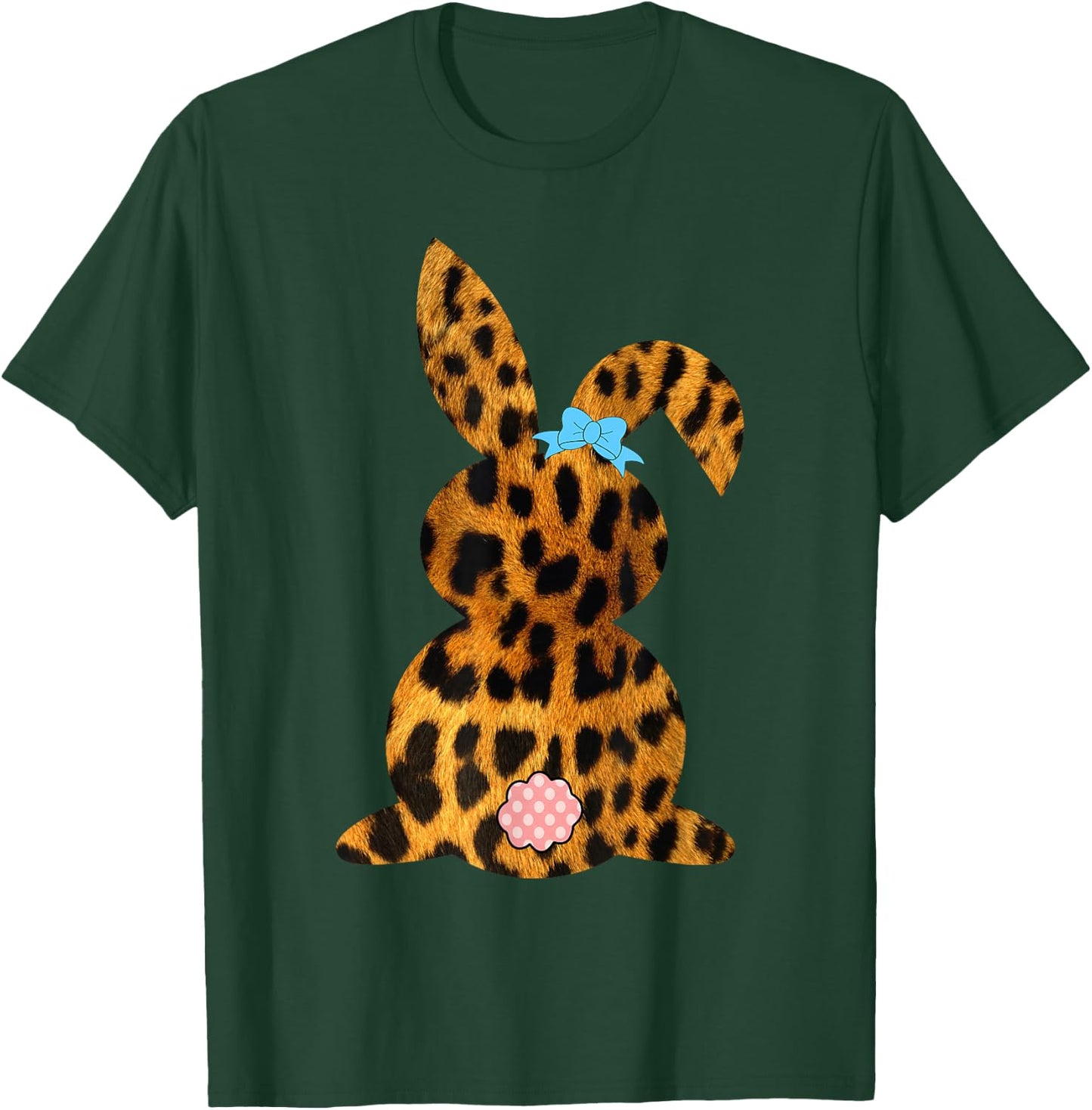 Easter Bunny Shirt Leopard Pattern Rabbit 2023 T-Shirt - T-Shirt | Forest
