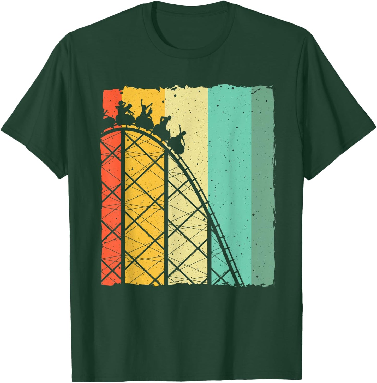 Cute Vintage Roller Coaster Design Men Women Amusement Park T-Shirt - T-Shirt | Forest