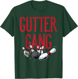 Gutter Gang Matching Bowling Team Shirts Men Women Teens T-Shirt - T-Shirt | Forest