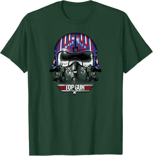 Top Gun Maverick Helmet T-Shirt - T-Shirt | Forest