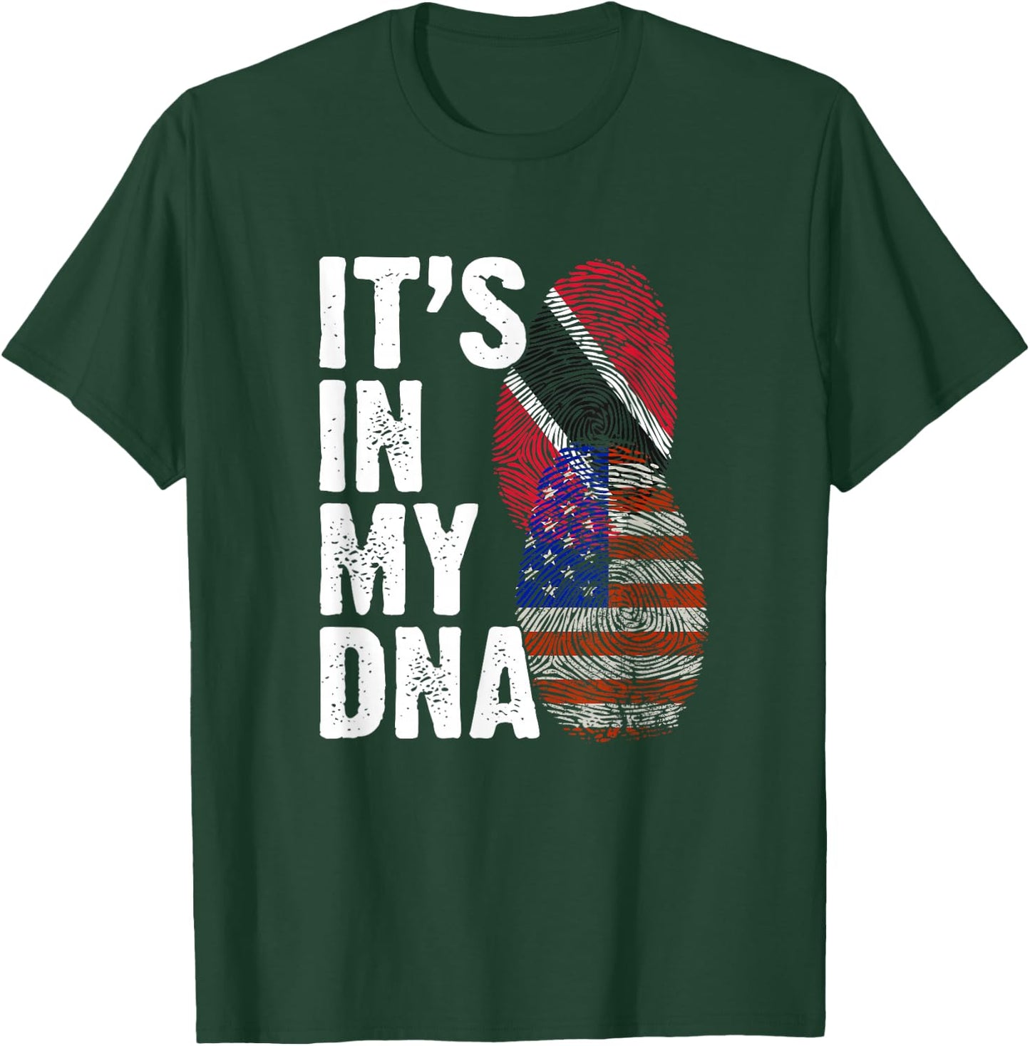 Trini American Flag Trinidadian Country Tobago Trinidad T-Shirt - T-Shirt | Forest