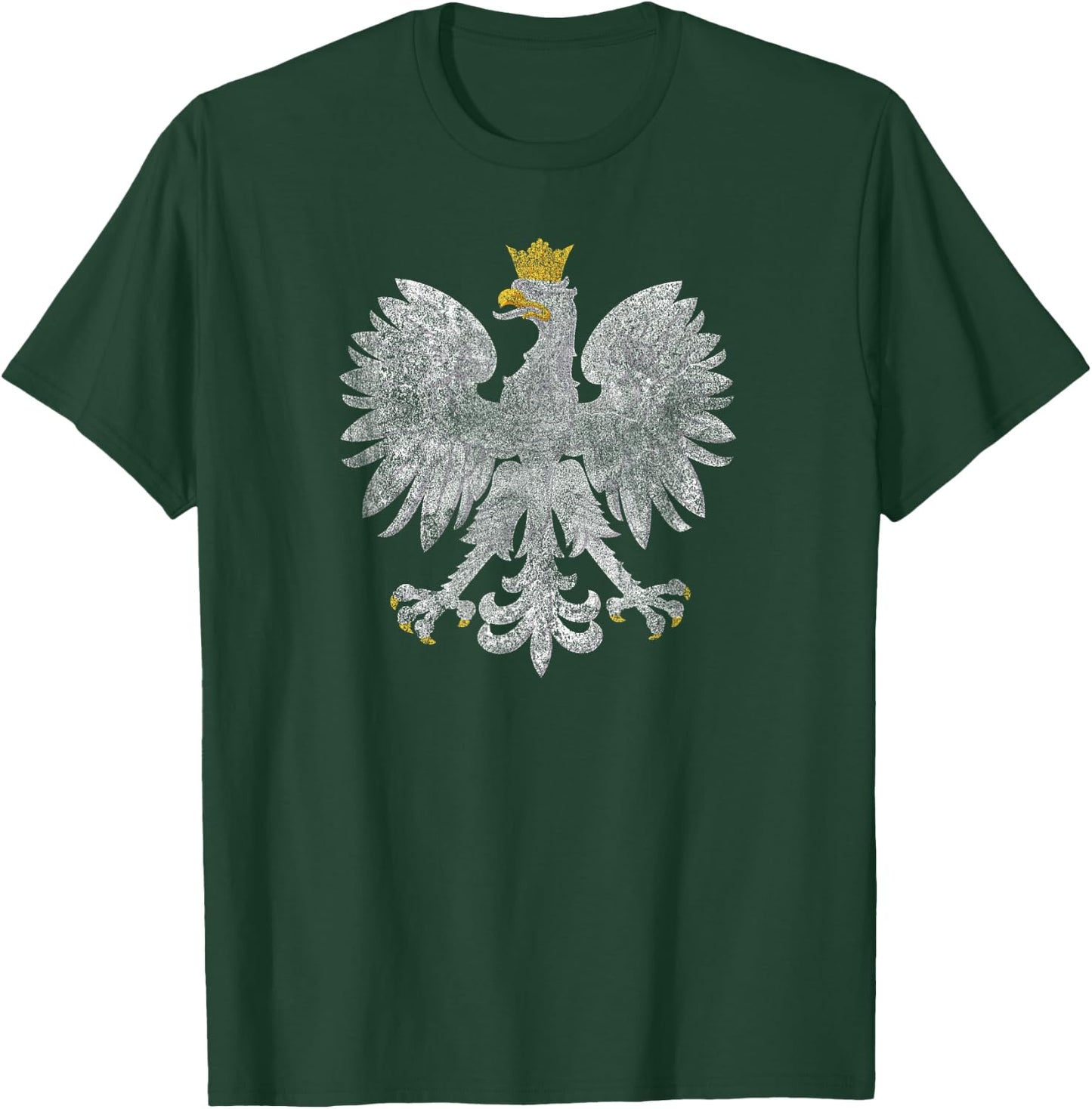 Poland Flag Cool Polska Flaga Vintage Polish Eagle Women Men T-Shirt - T-Shirt | Forest