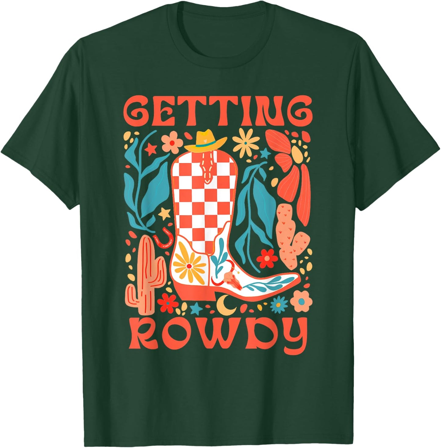 Bride & Bridesmaid Howdy Getting Rowdy Bachelorette Party T-Shirt - T-Shirt | Forest
