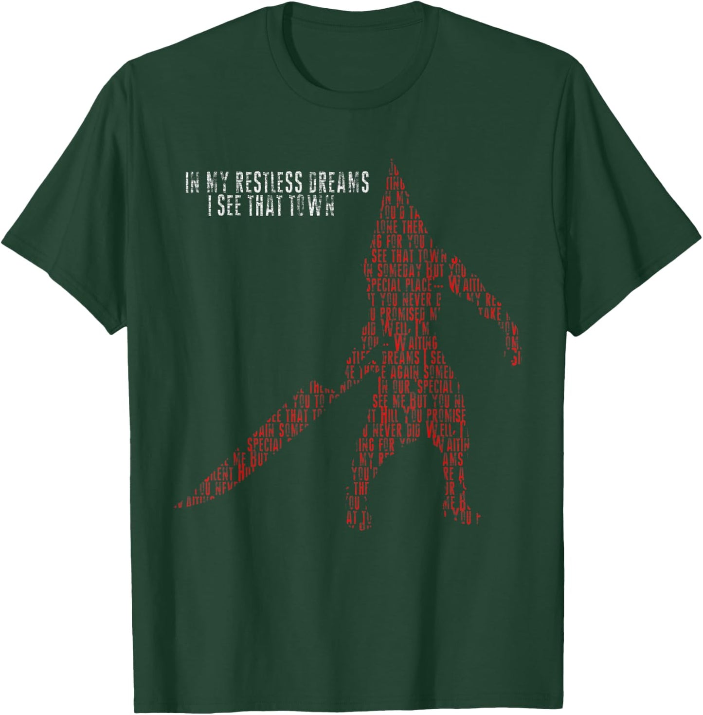 IN MY RESTLESS DREAMS I SEE THAT TOWN Pyramid Head Monster T-Shirt - T-Shirt | Forest