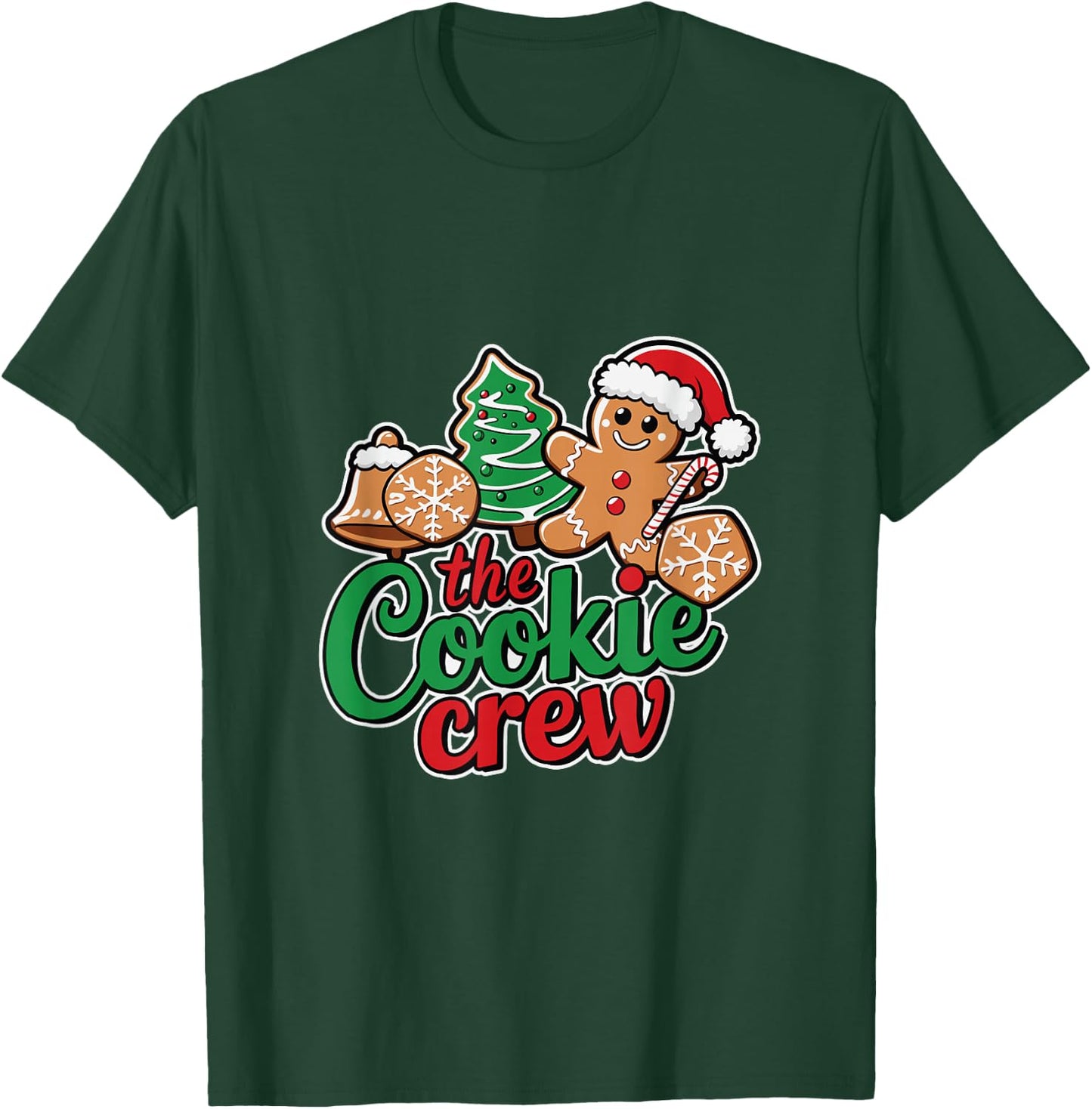 The Cookie Crew Gingerbread Christmas Family Holidays T-Shirt - T-Shirt | Forest