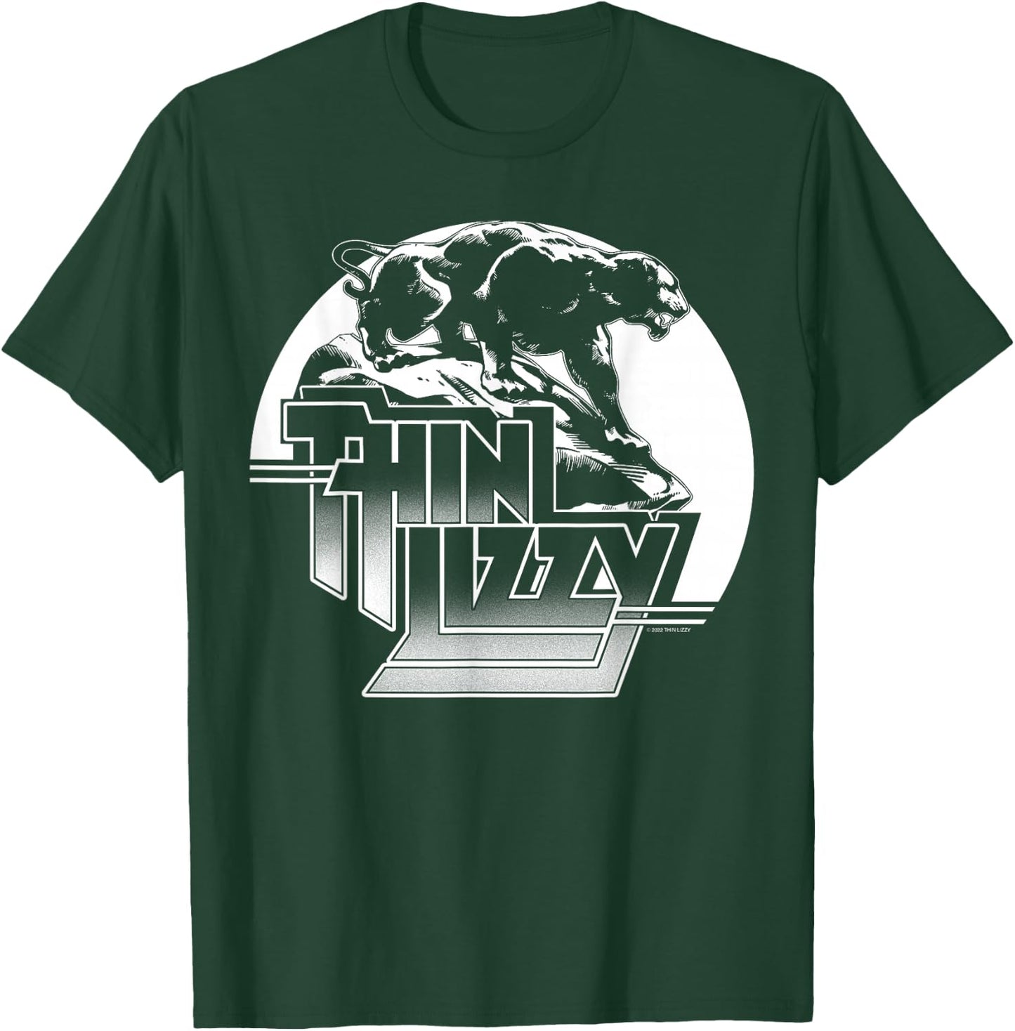 Thin Lizzy – Night Life Panther Circle T-Shirt - T-Shirt | Forest