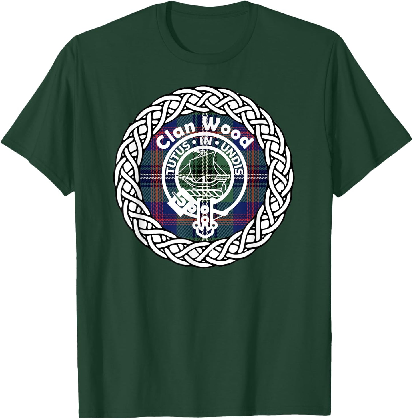 Wood surname Scottish clan tartan crest badge T-Shirt - T-Shirt | Forest