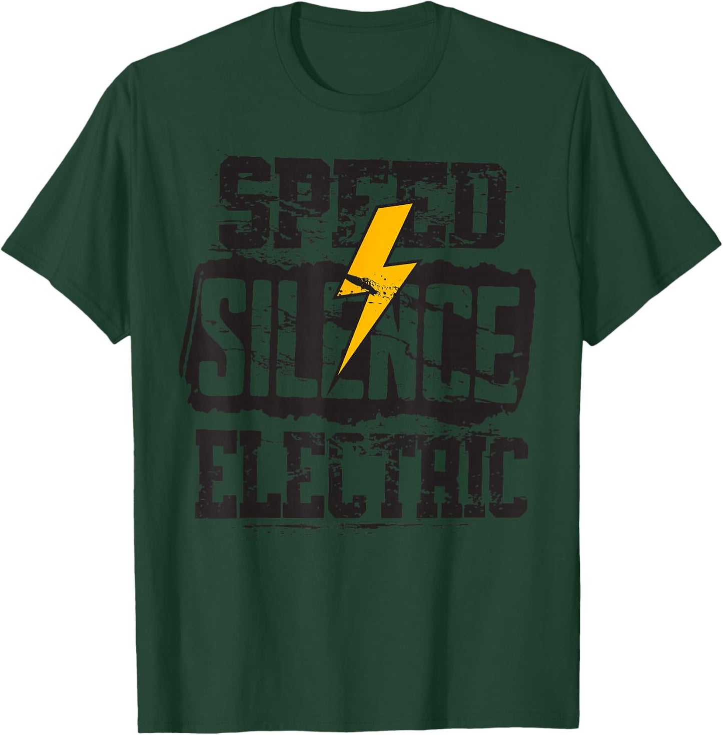 Speed Silence Electric E Cars Driver EV Electric Car T-Shirt - T-Shirt | Forest