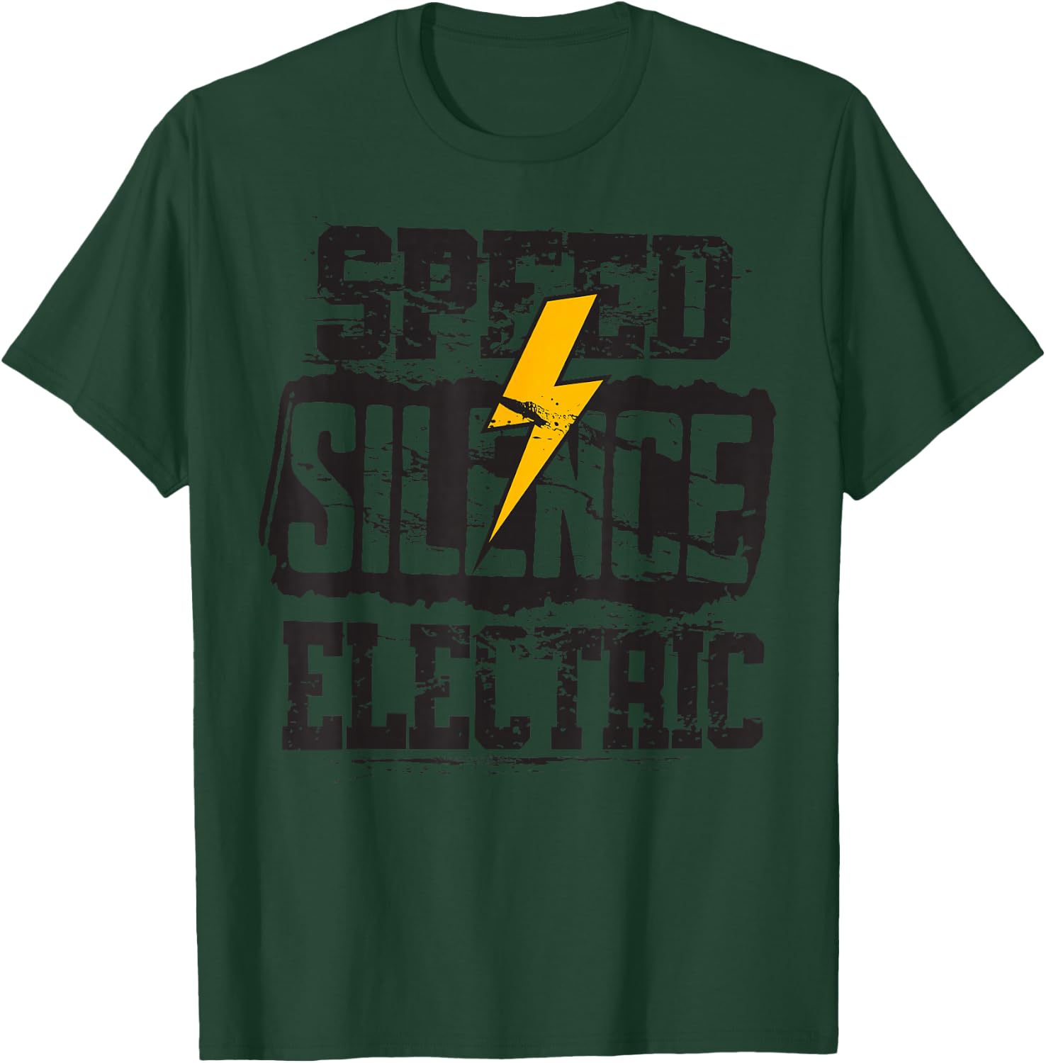 Speed Silence Electric E Cars Driver EV Electric Car T-Shirt - T-Shirt | Forest