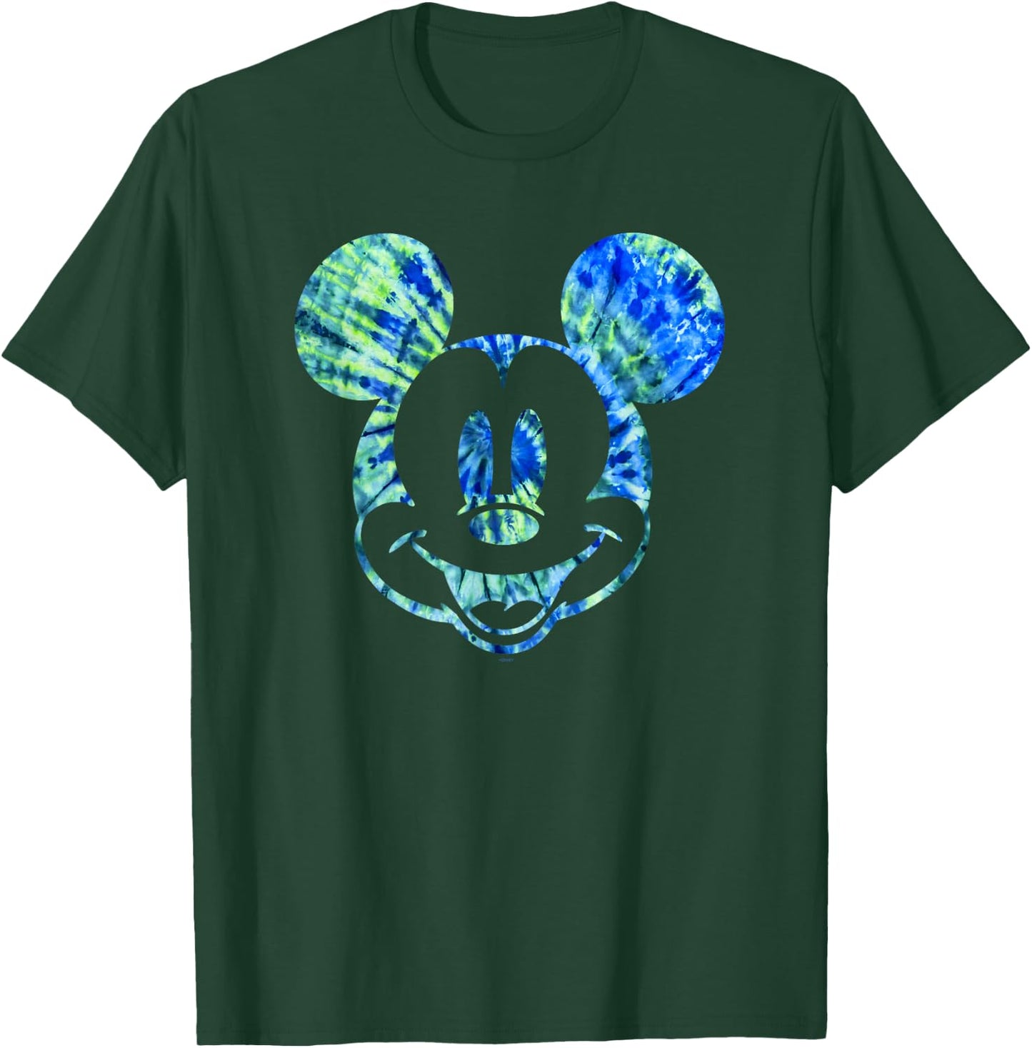 Disney Mickey Mouse Green Tie Dye Small T-Shirt - T-Shirt | Forest